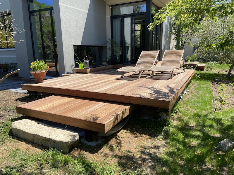 Terrasse en bois pour étandage - Le Monde est un Jardin